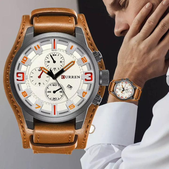 Reloj Masculino de Cuero de Lujo