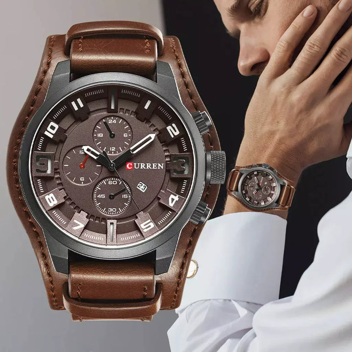 Reloj Masculino de Cuero de Lujo